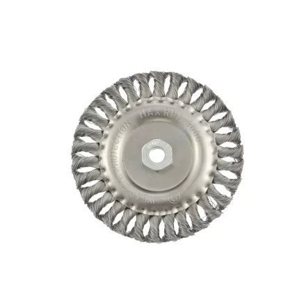 Щетка для УШМ 150 мм М14 плоская крученая проволока 0,8 мм MTX 74645 купить в Новом Уренгое