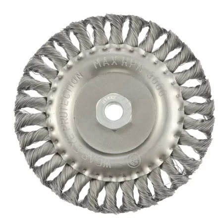 Щетка для УШМ 150 мм М14 плоская крученая проволока 0,8 мм MTX 74645 купить в Новом Уренгое