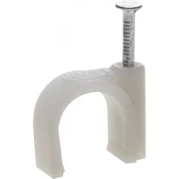 ЗУБР "МАСТЕР". Скоба-держатель для круглого кабеля, с оцинкованным гвоздем, 14 мм, 30 шт 45111-14