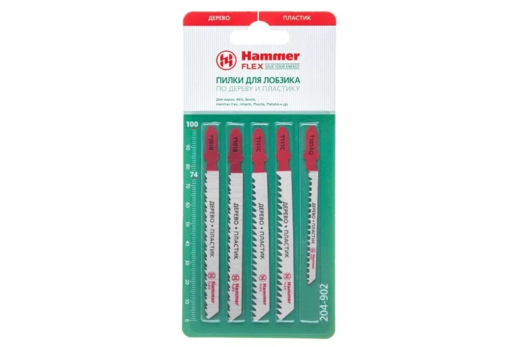 Пилки для лобзика HAMMER JG WD-PL набор No2 (5шт.) купить в Новом Уренгое