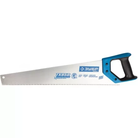 Ножовка по дереву (пила) ЗУБР ЛЕВША-9 450 мм, 9 TPI, мелкий 3D зуб, точный рез вдоль и поперек волокон всех видов материалов, 2K рукоятка 15233-45 купить в Новом Уренгое