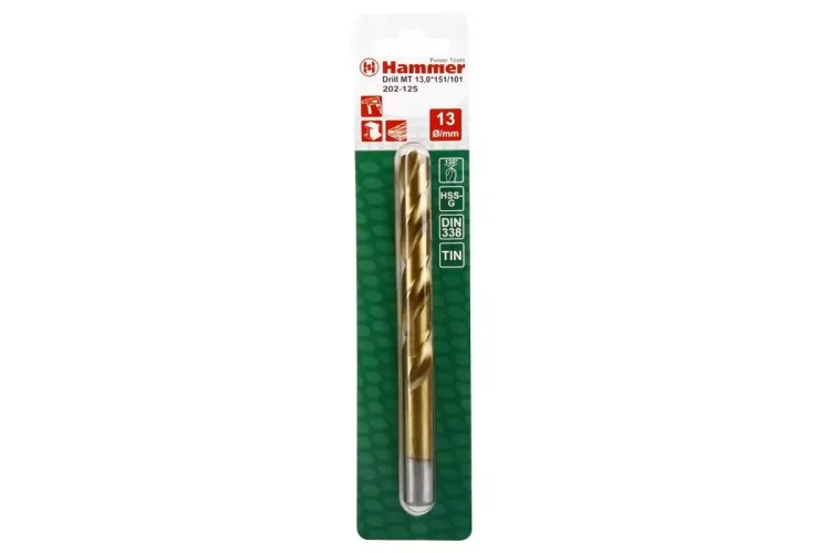 Сверло по металлу HAMMER Ф13х151мм (DR MT 13,0мм*151/101мм) купить в Новом Уренгое