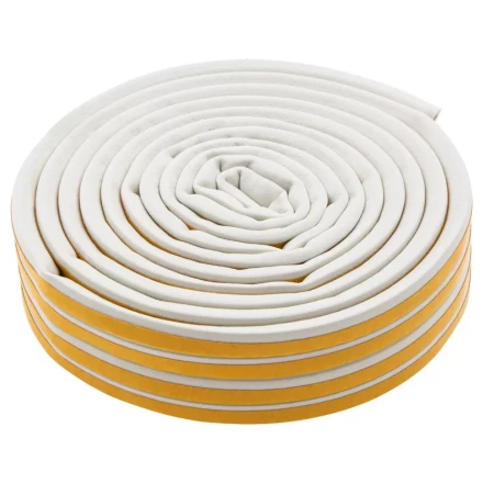 Уплотнитель резиновый, 12 м, профиль &quot;D&quot;, белый Сибртех 88909 купить в Новом Уренгое