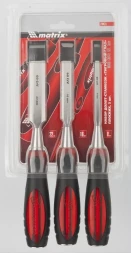 Набор долот-стамесок "Тигровый глаз" плоских 3 штуки 8-16-22 мм MATRIX 24431