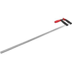 Струбцина ЗУБР "МАСТЕР", тип "F", пластмассовая ручка, стальная закаленная рейка, 120х1000мм 32150-120-1000