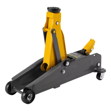 Домкрат гидравлический подкатной Denzel 51231, 2 т, 135-385 мм, в пласт. кейсе купить в Новом Уренгое