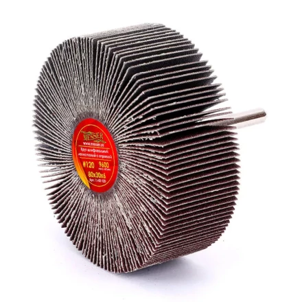 Круг MESSER шлифовальный лепестковый с оправкой (на шпильке) 80х30х6  #120 купить в Новом Уренгое