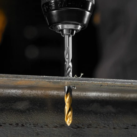 Набор сверл по металлу Denzel 723002, 1,5-6,5мм, Р6М5-TiN, Golden Tip, 13 шт купить в Новом Уренгое