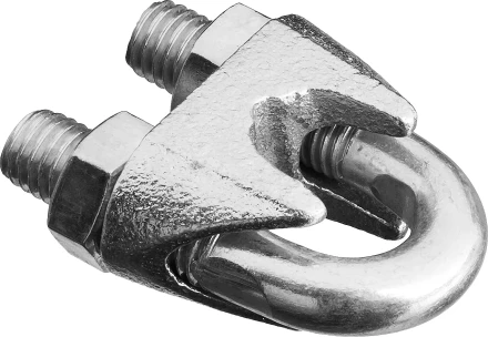 Зажим троса DIN 741, оцинкованный, 6мм, 80 шт, STAYER Master 30535-06 30535-06 купить в Новом Уренгое