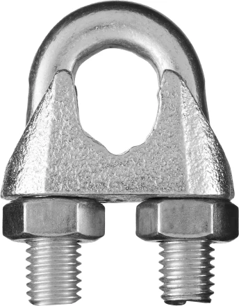 Зажим троса DIN 741, оцинкованный, 6мм, 80 шт, STAYER Master 30535-06 30535-06 купить в Новом Уренгое