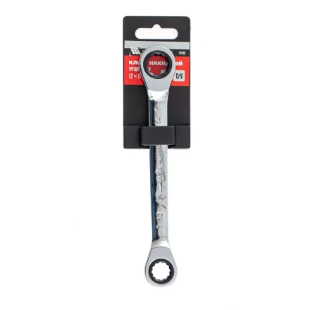 Ключ накидной трещоточный, 12 х 14мм, CrV, зеркальный хром Matrix 14499 купить в Новом Уренгое