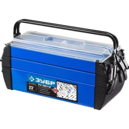 Ящик ЗУБР "ДОКА" металлический для инструмента, 23" 38163-23