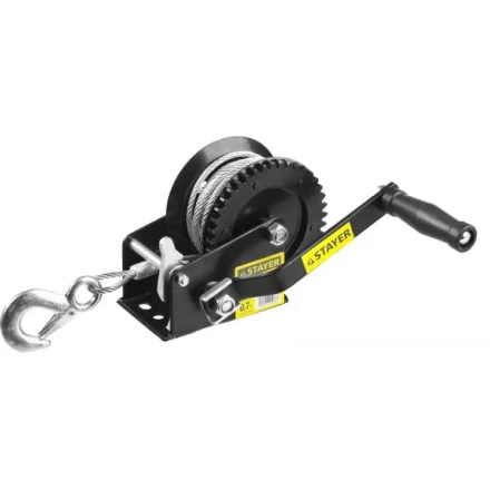 Лебедка ручная барабанная STAYER &quot;MASTER&quot;, тяговая, тросовая, 0,7т, 8м 43112-0.7 купить в Новом Уренгое