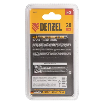 Насадка для МФИ режущая пазовая прямая, HCS, по дереву, 20 х 1.4 мм, мелкий зуб Denzel 782309 купить в Новом Уренгое