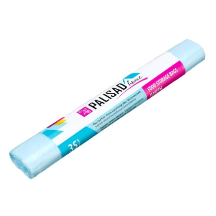 Пакеты для хранения продуктов особо прочные, 400x260 мм, 35 шт, цвет голубой лед, Home Palisad 95006 купить в Новом Уренгое