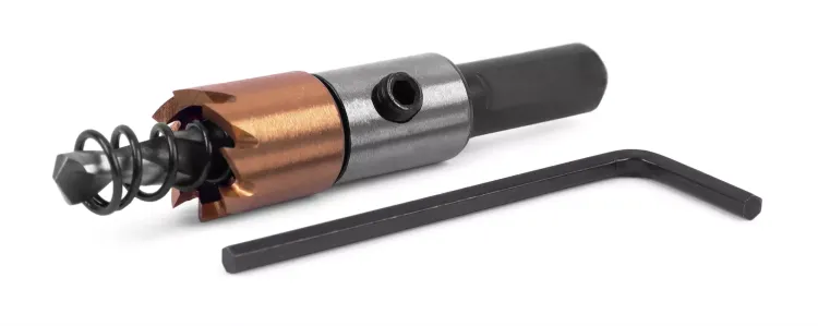 HSS-TiN коронка MESSER  13мм с центр. сверлом и толкающей пружиной для  лист. материала  до 2 мм ц/х купить в Новом Уренгое