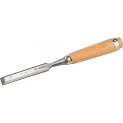 Стамеска-долото ЗУБР "ЭКСПЕРТ" с деревянной ручкой, хромованадиевая, 20мм 18096-20