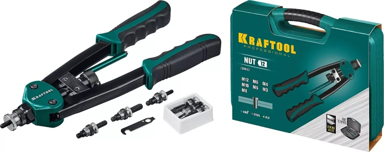 Резьбовые заклепочники двуручные KRAFTOOL NUT-12 31183 купить в Новом Уренгое