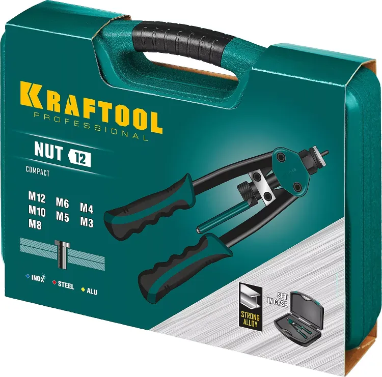 Резьбовые заклепочники двуручные KRAFTOOL NUT-12 31183 купить в Новом Уренгое