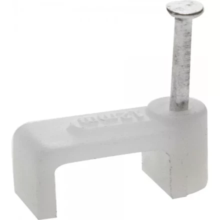 ЗУБР &quot;МАСТЕР&quot;. Скоба-держатель для плоского кабеля, с оцинкованным гвоздем, 10 мм, 40 шт 45112-10 купить в Новом Уренгое