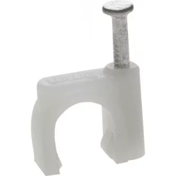 ЗУБР "МАСТЕР". Скоба-держатель для круглого кабеля, с оцинкованным гвоздем, 8 мм, 50 шт 45111-08