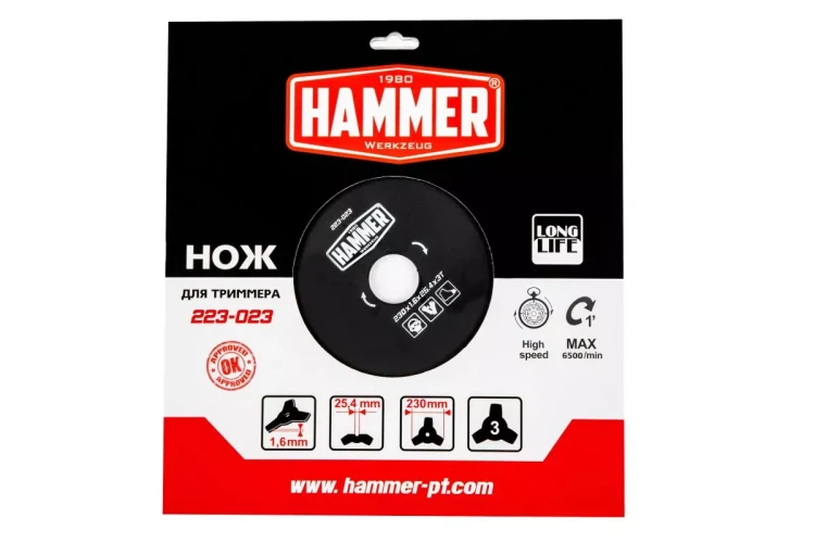 Нож для триммера HAMMER 223-023 купить в Новом Уренгое