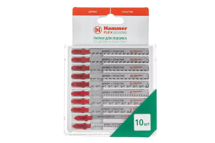 Пилки для лобзика HAMMER JG WD-PL набор No4 (10шт.) купить в Новом Уренгое