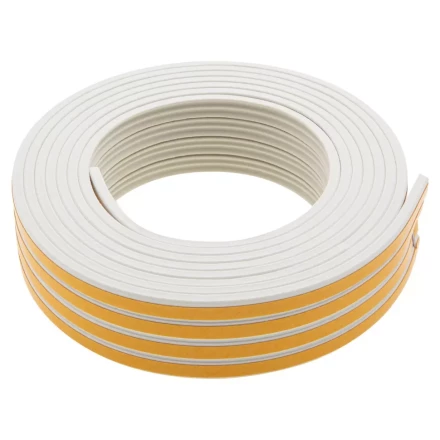 Уплотнитель резиновый, 12 м, профиль &quot;E&quot;, белый Сибртех 88911 купить в Новом Уренгое