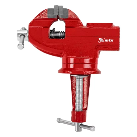 Тиски слесарные MTX 50 мм настольные поворотные c наковальней 18675 купить в Новом Уренгое