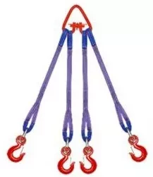 Строп текстильный четырехветвевой 4СТ 10 т  L=4.5 м SF7 120 мм Звено РТ-3