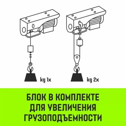 Мини таль электрическая стационарная HITCH РА1000 500/1000кг 12/6м 220В (SZ086106) купить в Новом Уренгое