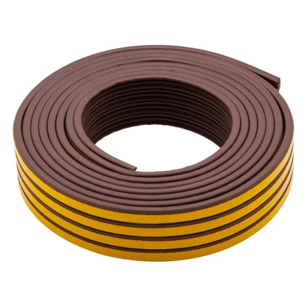 Уплотнитель резиновый, 12 м, профиль &quot;E&quot;, коричневый Сибртех 88912 купить в Новом Уренгое