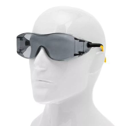 Очки защитные открытые Denzel 89203, поликарбонатные, увеличенная дымчатая линза, регулируемые дужки купить в Новом Уренгое