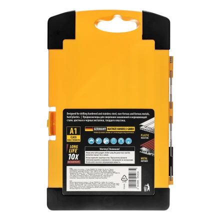 Набор сверл по металлу Denzel, 1-10 мм, Р6М5К8-TiN, Golden Tip, 10 шт 723005 купить в Новом Уренгое