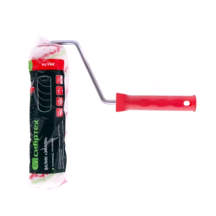 Валик &quot;Эмали&quot;  250 мм ворс 12 мм D 48 мм D ручки 8 мм полиамид полиакрил Сибртех 80171 купить в Новом Уренгое