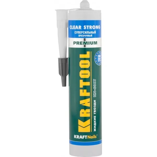 Клей монтажный KRAFTOOL KraftNails Premium KN-601T, суперсильный, прозрачный, 310мл 41342 купить в Новом Уренгое