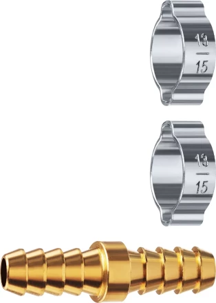 ЗУБР елочка-елочка, 10 мм с обжимными хомутами, штуцер соединительный, Профессионал (64925-10) купить в Новом Уренгое