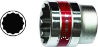 Головка торцевая 24 мм 12-гранная CrV под квадрат 1/2" хромированная MATRIX MASTER 13693