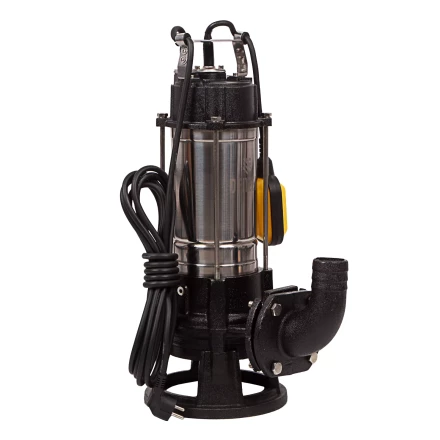 Фекальный насос Denzel FP1800-KS, 1800 Вт, напор 17 м, 26000 л/ч, нож-измельчитель купить в Новом Уренгое