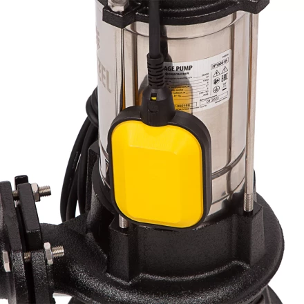 Фекальный насос Denzel FP1800-KS, 1800 Вт, напор 17 м, 26000 л/ч, нож-измельчитель купить в Новом Уренгое