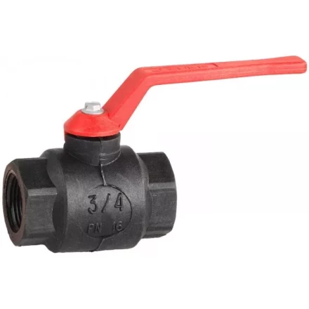 Кран шаровой ЗУБР полнопроходной &quot;мама-мама&quot;, ручка, пластиковый корпус, 3/4&quot; 4-51520-P-3/4 купить в Новом Уренгое