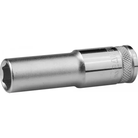 Торцовая головка KRAFTOOL &quot;INDUSTRIE QUALITAT&quot;, удлиненная, Cr-V, FLANK, хромосатинированная, 1/2&quot;, 14 мм 27807-14_z01 купить в Новом Уренгое