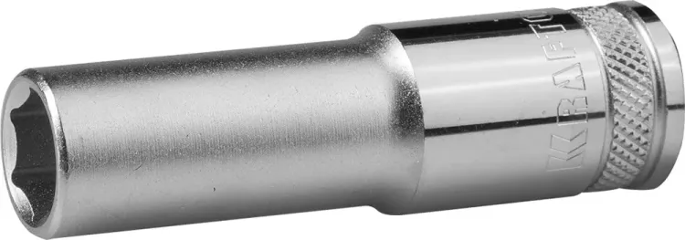 Торцовая головка KRAFTOOL "INDUSTRIE QUALITAT", удлиненная, Cr-V, FLANK, хромосатинированная, 1/2", 14 мм 27807-14_z01 купить в Новом Уренгое