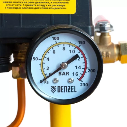 Компрессор воздушный, ременный привод BCI4000-T/200, 4.0 кВт, 200 литров, 690 л/мин Denzel 58124 купить в Новом Уренгое