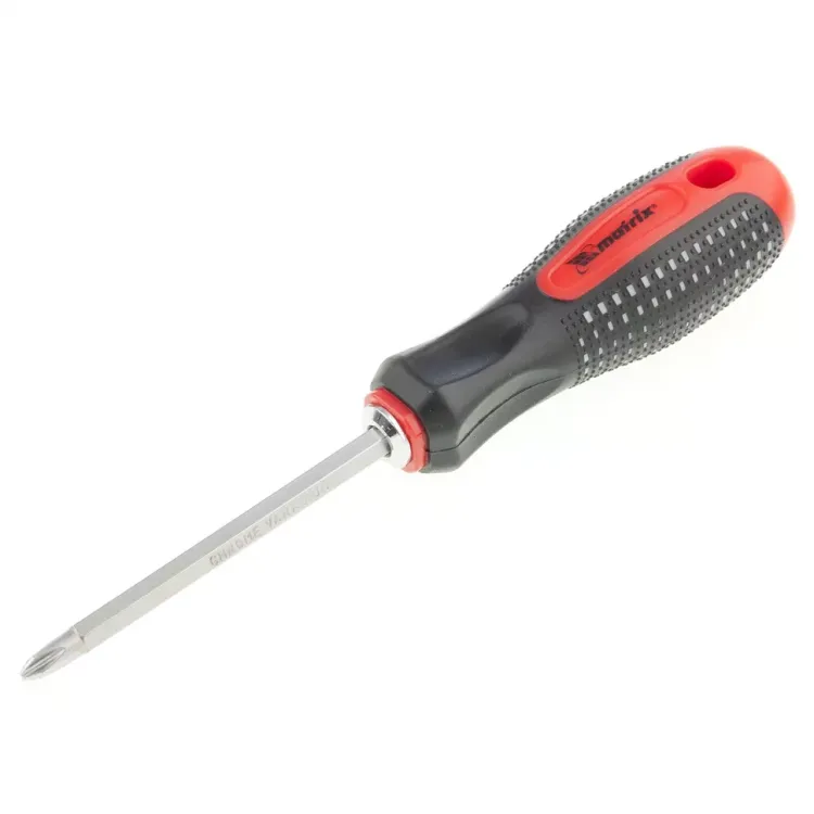 Отвертка комбинированная Fusion SL6,0 / Ph2 мм CrV 3-х компонентная рукоятка anti slip MTX 114519 купить в Новом Уренгое