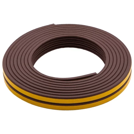 Уплотнитель резиновый, 6 м, профиль &quot;E&quot;, коричневый Сибртех 88914 купить в Новом Уренгое