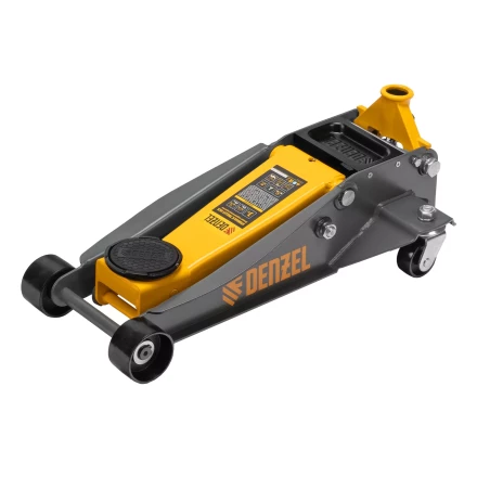 Домкрат гидравлический подкатной Denzel 51260, 3 т, 125-470 мм, быстрый подъем, проф. купить в Новом Уренгое