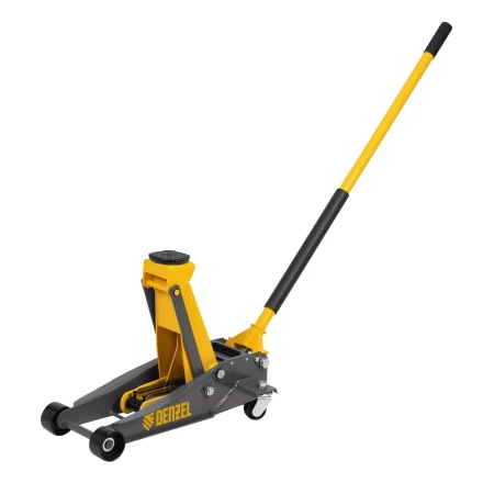 Домкрат гидравлический подкатной Denzel 51260, 3 т, 125-470 мм, быстрый подъем, проф. купить в Новом Уренгое