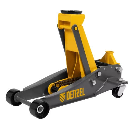 Домкрат гидравлический подкатной Denzel 51260, 3 т, 125-470 мм, быстрый подъем, проф. купить в Новом Уренгое