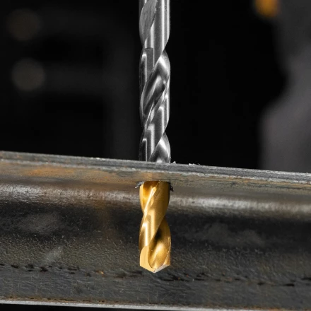 Набор сверл по металлу Denzel 723008, 1-10 мм, Р6М5К8-TiN, Golden Tip, 19 шт купить в Новом Уренгое